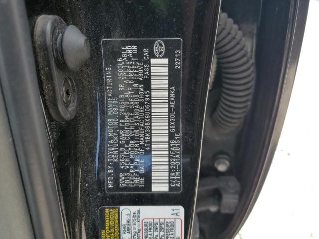 4T1BK36BX6U067845 - 2006 TOYOTA AVALON XL BLACK photo 13