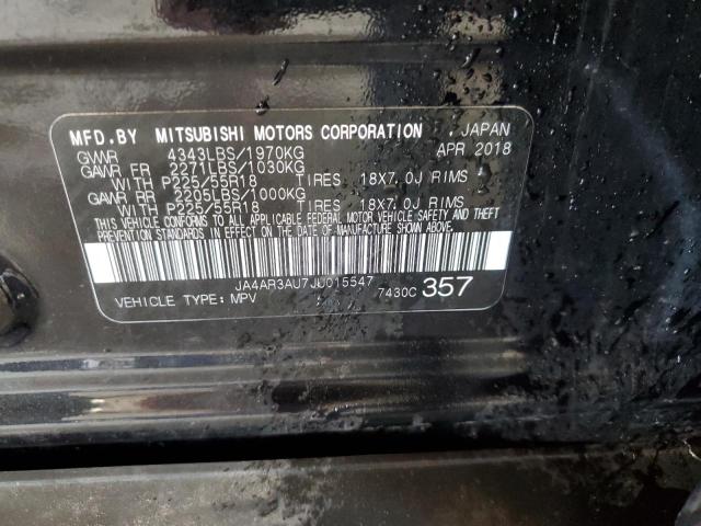 JA4AR3AU7JU015547 - 2018 MITSUBISHI OUTLANDER ES 黑色 照片 14