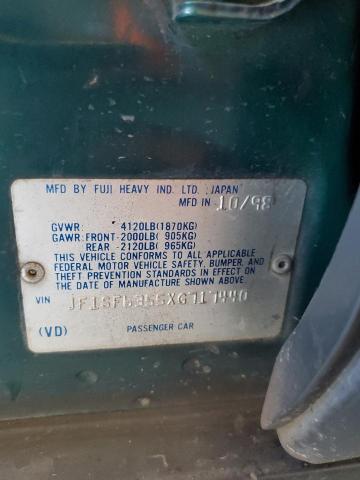 JF1SF6355XG717440 - 1999 SUBARU FORESTER L Yaşıl foto 13