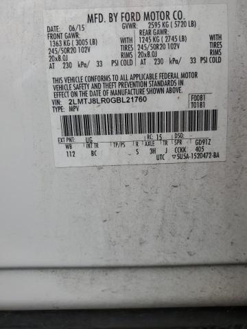 2LMTJ8LR0GBL21760 - 2016 LINCOLN MKX RESERVE 白色 照片 13