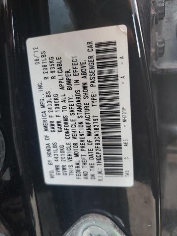 1HGCP2F83CA183797 - 2012 HONDA ACCORD EXL BLACK photo 13