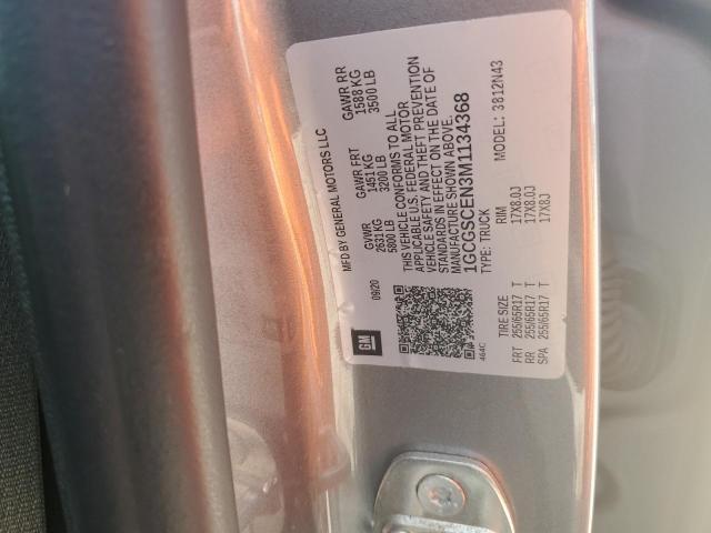 1GCGSCEN3M1134368 - 2021 CHEVROLET COLORADO LT GRAY photo 12