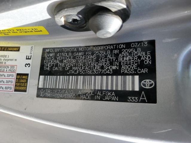 JTKJF5C76E3077043 - 2014 TOYOTA SCION TC Gümüş foto 13