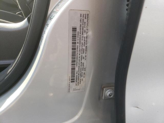 3VW1K7AJ5BM305697 - 2011 VOLKSWAGEN JETTA BASE 银色 照片 12