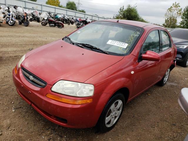 KL1TD52625B463454 - 2005 CHEVROLET AVEO BASE BURGUNDY photo 1