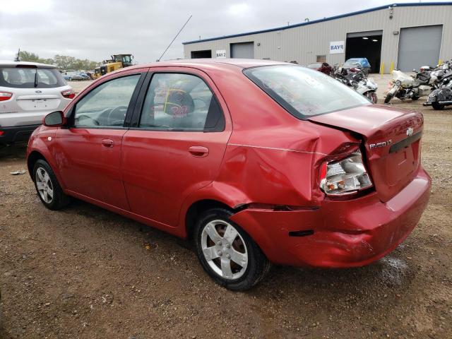 KL1TD52625B463454 - 2005 CHEVROLET AVEO BASE BURGUNDY photo 2