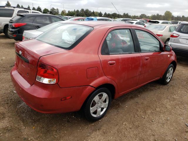 KL1TD52625B463454 - 2005 CHEVROLET AVEO BASE BURGUNDY photo 3