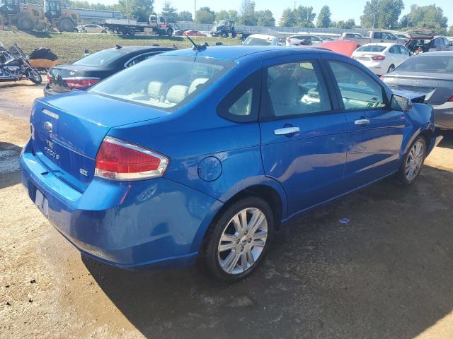 1FAHP3HN9BW179743 - 2011 FORD FOCUS SEL BLUE photo 3