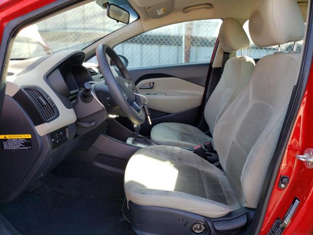 KNADM4A36D6240420 - 2013 KIA RIO LX RED photo 7