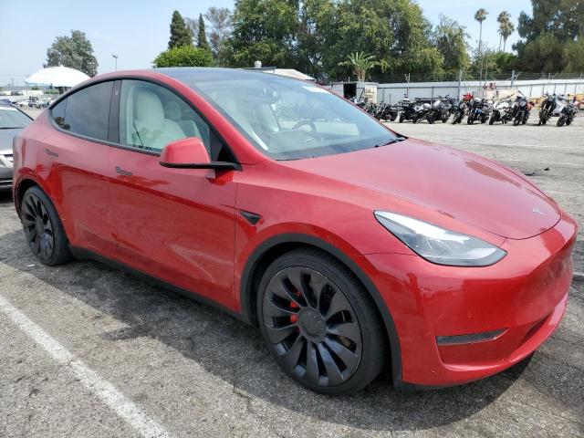 7SAYGDEF6NF341305 - 2022 TESLA MODEL Y RED photo 4