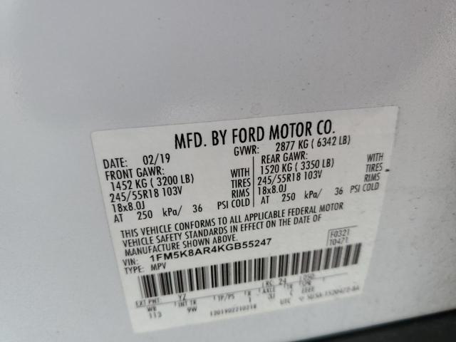 1FM5K8AR4KGB55247 - 2019 FORD EXPLORER POLICE INTERCEPTOR 白色 照片 13