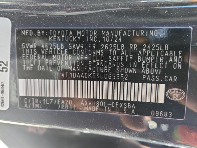 4T1DAACK9SU065552 - 2025 TOYOTA CAMRY XSE GRAY photo 13
