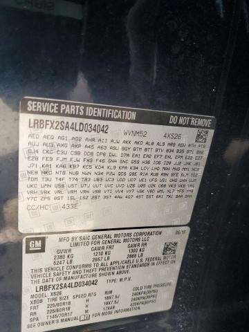 LRBFX2SA4LD034042 - 2020 BUICK ENVISION ESSENCE BLUE photo 13