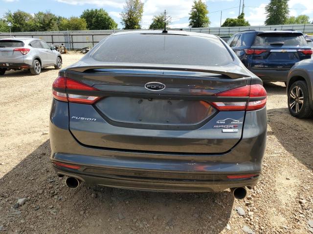 3FA6P0VP1HR177301 - 2017 FORD FUSION SPORT GRAY photo 6