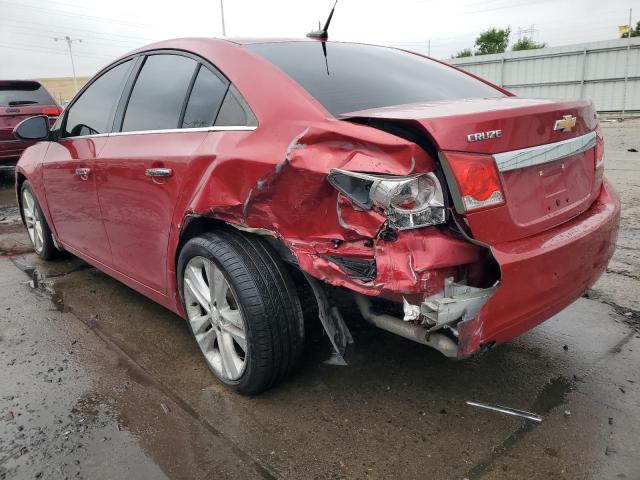 1G1PH5S94B7304824 - 2011 CHEVROLET CRUZE LTZ MAROON photo 2