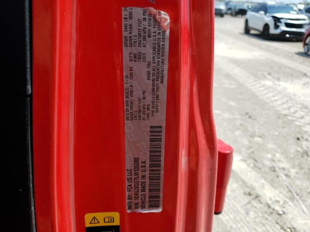 1C4HJXDG7LW335080 - 2020 JEEP WRANGLER U SPORT წითელი ფოტო 12