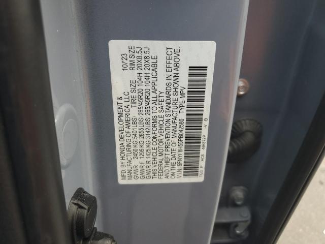 5FNYF8H55PB042580 - 2023 HONDA PASSPORT EXL BLUE photo 13