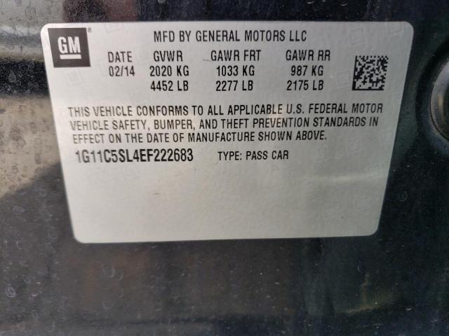 1G11C5SL4EF222683 - 2014 CHEVROLET MALIBU 1LT 黑色 照片 12