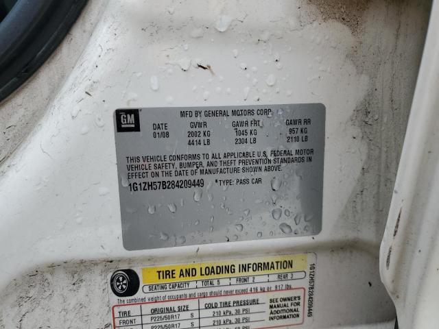 1G1ZH57B284209449 - 2008 CHEVROLET MALIBU 1LT 白色 照片 12