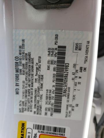 3LN6L5E9XHR624983 - 2017 LINCOLN MKZ RESERVE თეთრი ფოტო 12