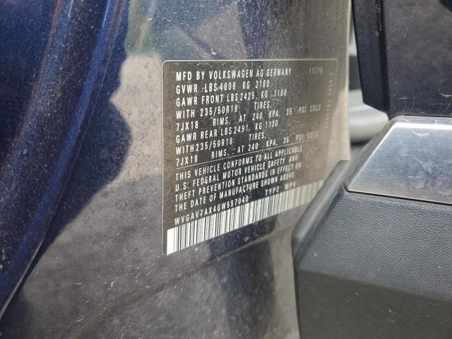 WVGAV7AX4GW557040 - 2016 VOLKSWAGEN TIGUAN S BLUE photo 13