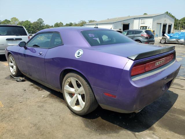 2B3CJ7DW9AH190624 - 2010 DODGE CHALLENGER SRT-8 PURPLE photo 2