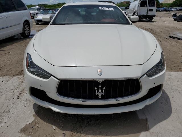 ZAM57RTA0F1146181 - 2015 MASERATI GHIBLI S WHITE photo 5