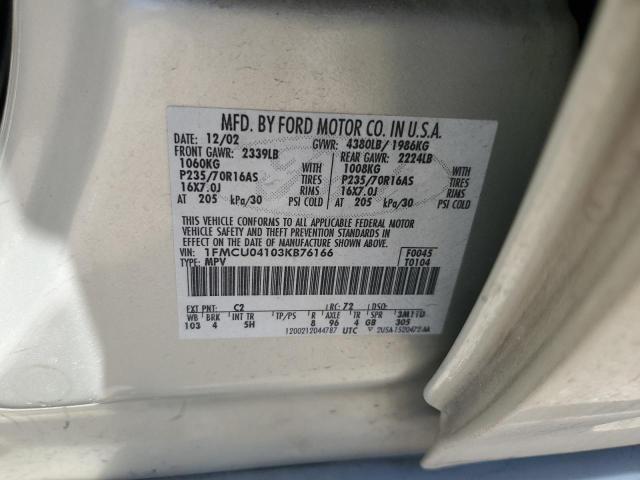 1FMCU04103KB76166 - 2003 FORD ESCAPE LIMITED 绿色 照片 13