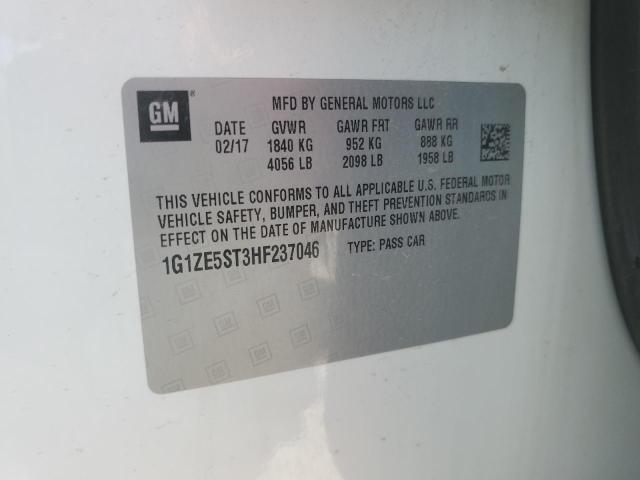 1G1ZE5ST3HF237046 - 2017 CHEVROLET MALIBU LT 白色 照片 12