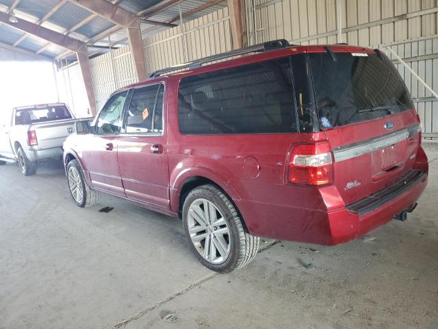 1FMJK1KT4HEA00718 - 2017 FORD EXPEDITION EL LIMITED RED photo 2