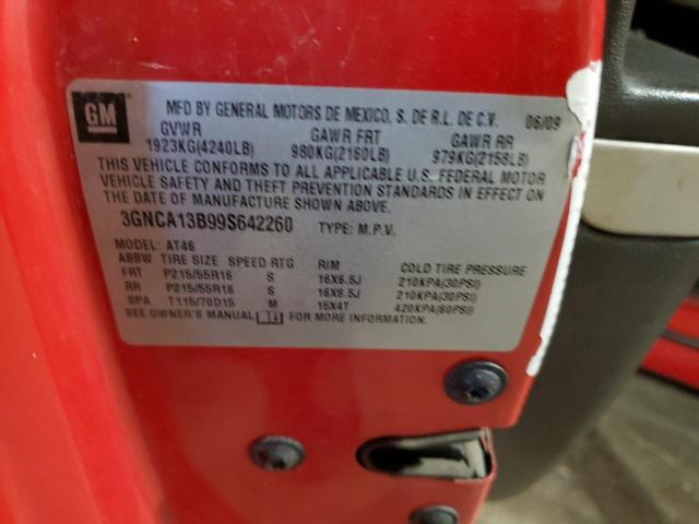 3GNCA13B99S642260 - 2009 CHEVROLET HHR LS Qırmızı foto 13