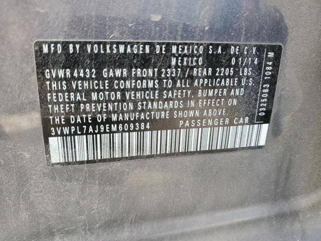 3VWPL7AJ9EM609384 - 2014 VOLKSWAGEN JETTA TDI GRAY photo 13