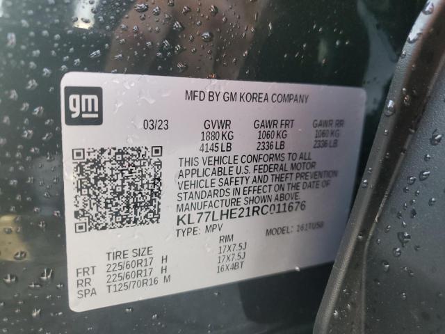 KL77LHE21RC011676 - 2024 CHEVROLET TRAX 1LT 黑色 照片 13