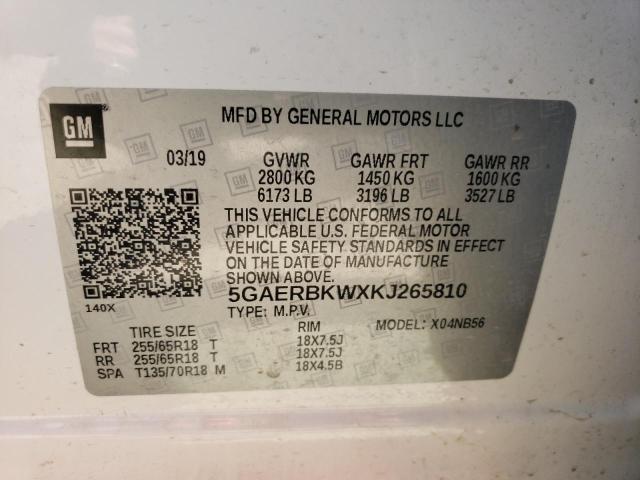 5GAERBKWXKJ265810 - 2019 BUICK ENCLAVE ESSENCE 白色 照片 14