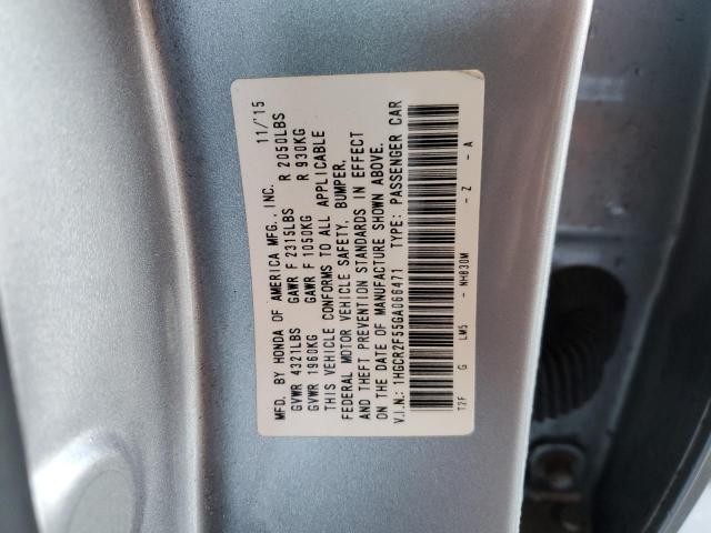 1HGCR2F55GA066471 - 2016 HONDA ACCORD SPORT SILVER photo 13