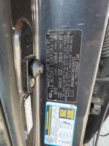 KNAGM4A7XB5168253 - 2011 KIA OPTIMA LX GRAY photo 12