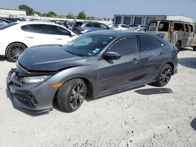 SHHFK7H92KU216371 - 2019 HONDA CIVIC SPORT TOURING GRAY photo 1