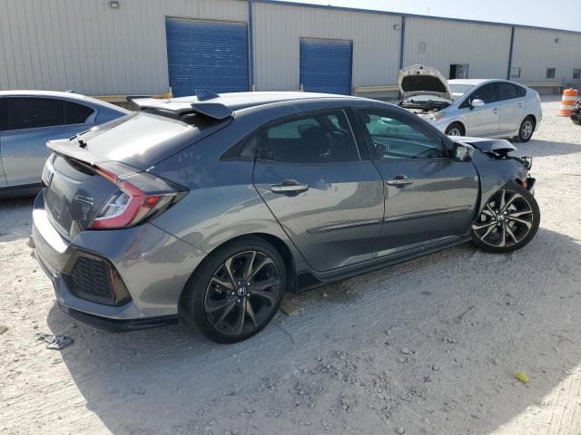 SHHFK7H92KU216371 - 2019 HONDA CIVIC SPORT TOURING GRAY photo 3