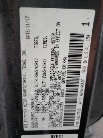 5TFSZ5AN1HX121399 - 2017 TOYOTA TACOMA ACCESS CAB ნაცრისფერი ფოტო 12