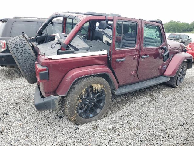 1C4JJXP67NW158585 - 2022 JEEP WRANGLER U SAHARA 4XE BURGUNDY photo 3