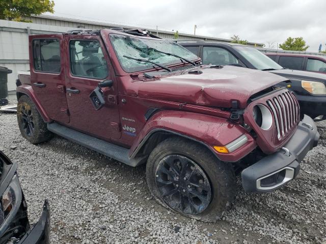 1C4JJXP67NW158585 - 2022 JEEP WRANGLER U SAHARA 4XE BURGUNDY photo 4