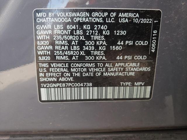 1V2GNPE87PC004738 - 2023 VOLKSWAGEN ID.4 PRO S ლურჯი ფოტო 13