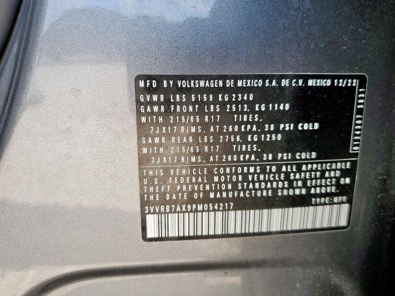 3VVRB7AX9PM054217 - 2023 VOLKSWAGEN TIGUAN S Szary zdjęcie 14