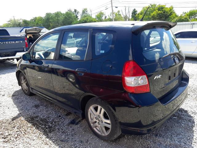 JHMGD38607S042470 - 2007 HONDA FIT S BLACK photo 2