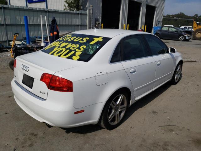 WAUAF78E48A066131 - 2008 AUDI A4 2.0T WHITE photo 4