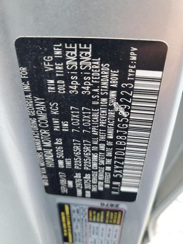 5XYZTDLB8JG539223 - 2018 HYUNDAI SANTA FE S SILVER photo 12