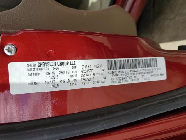 2C4RC1BG4ER270635 - 2014 CHRYSLER TOWN & COU TOURING 红色 照片 13