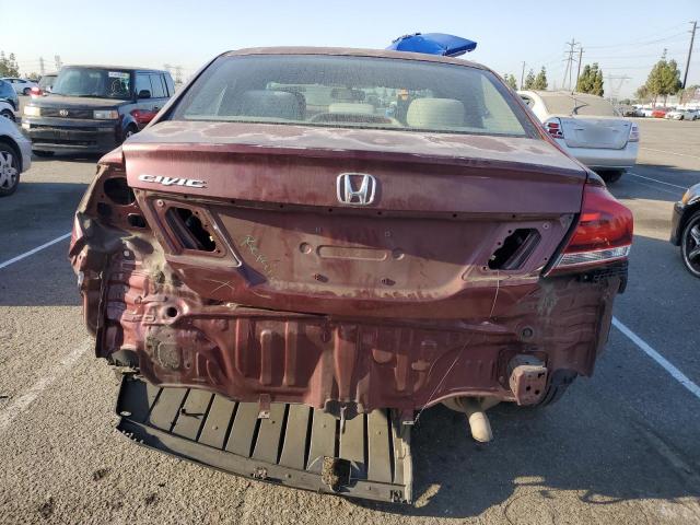 2HGFB2F51DH511030 - 2013 HONDA CIVIC LX BURGUNDY photo 6