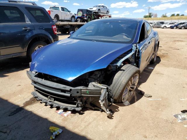 5YJSA1E25GF127022 - 2016 TESLA MODEL S Կապույտ լուսանկար 1