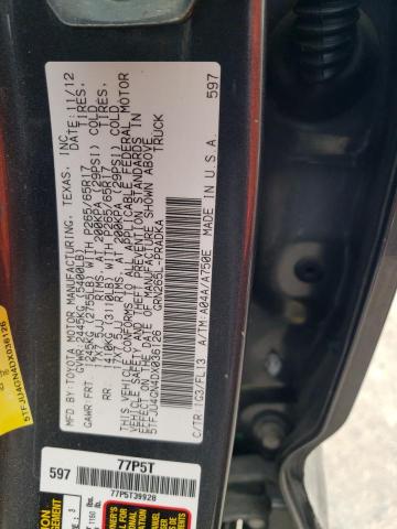 5TFJU4GN4DX036126 - 2013 TOYOTA TACOMA DOUBLE CAB PRERUNNER GRAY photo 13